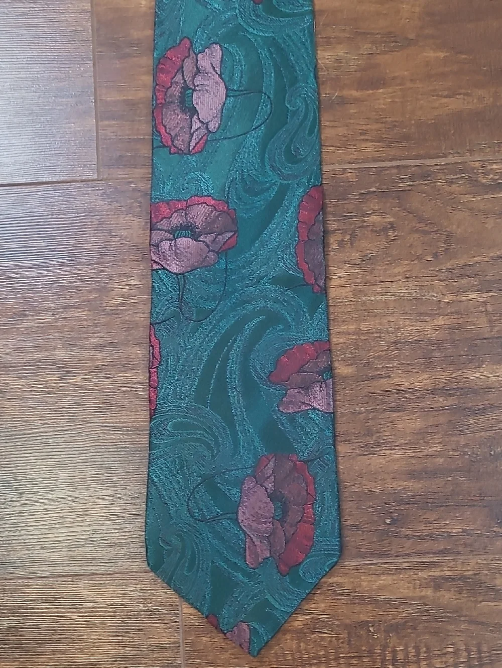 Bugatti Teal Floral Men's Tie - Classic Pattern